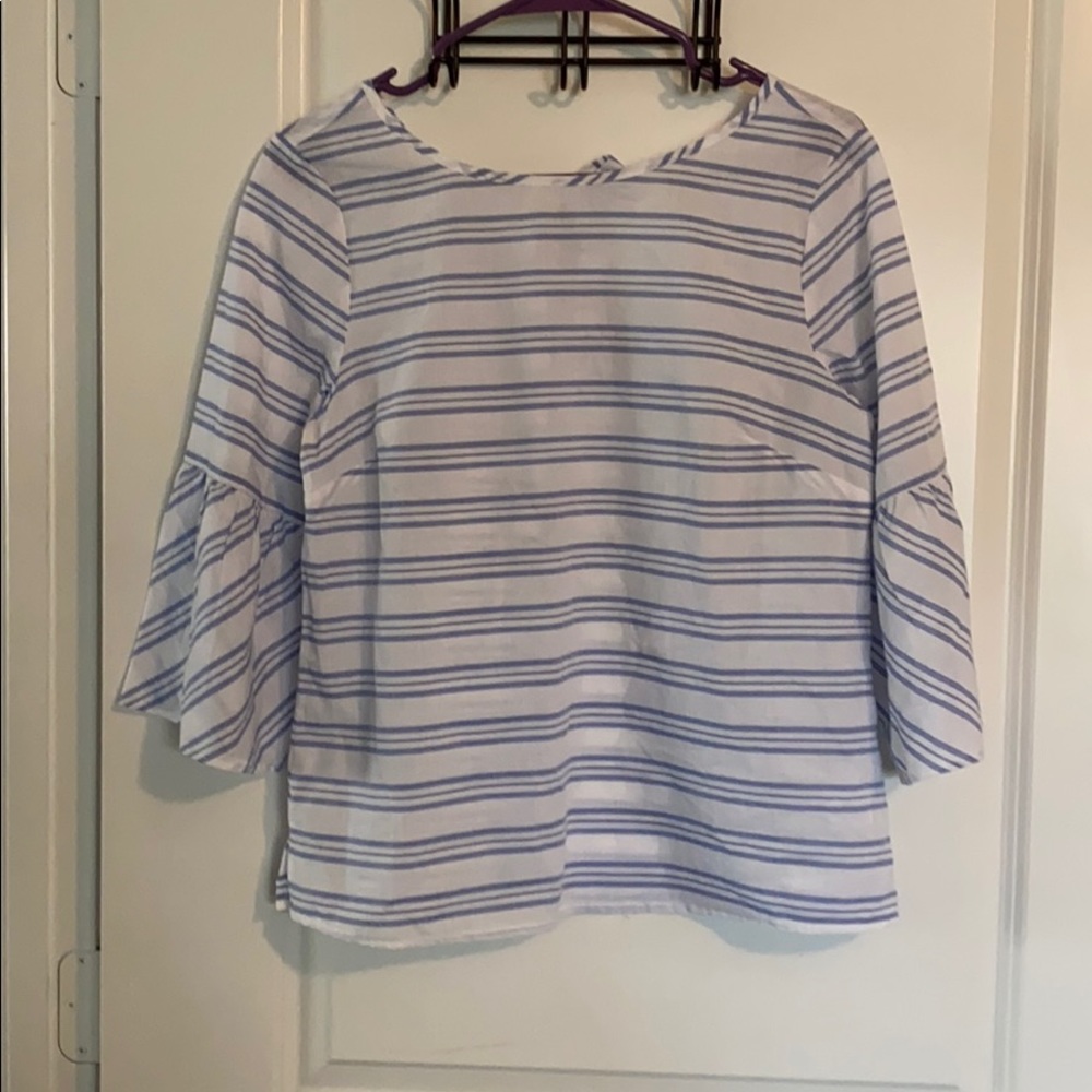 J crew stripped blouse